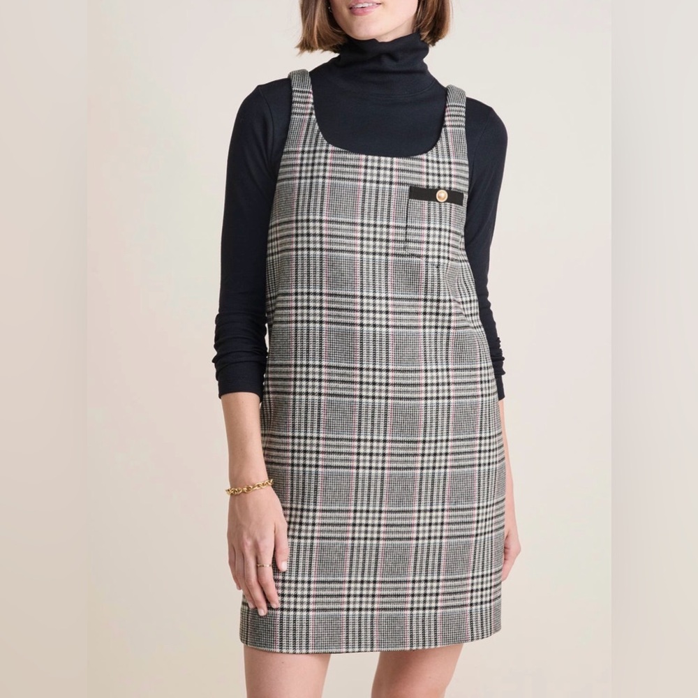 Vineyard Vines plaid sleeveless wool blend jumper